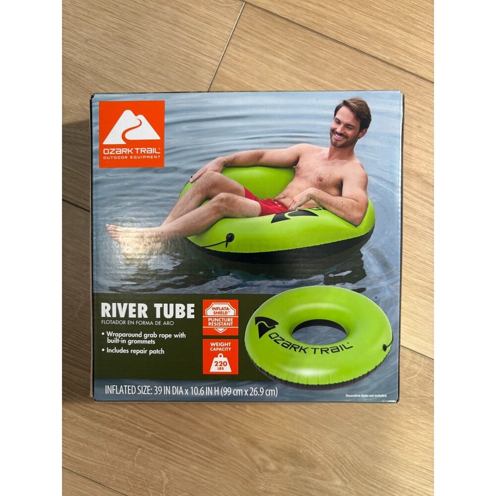 Ozark Trail River Tube 39 inch Inflatable Pool Float Grab Rope Water Resistant